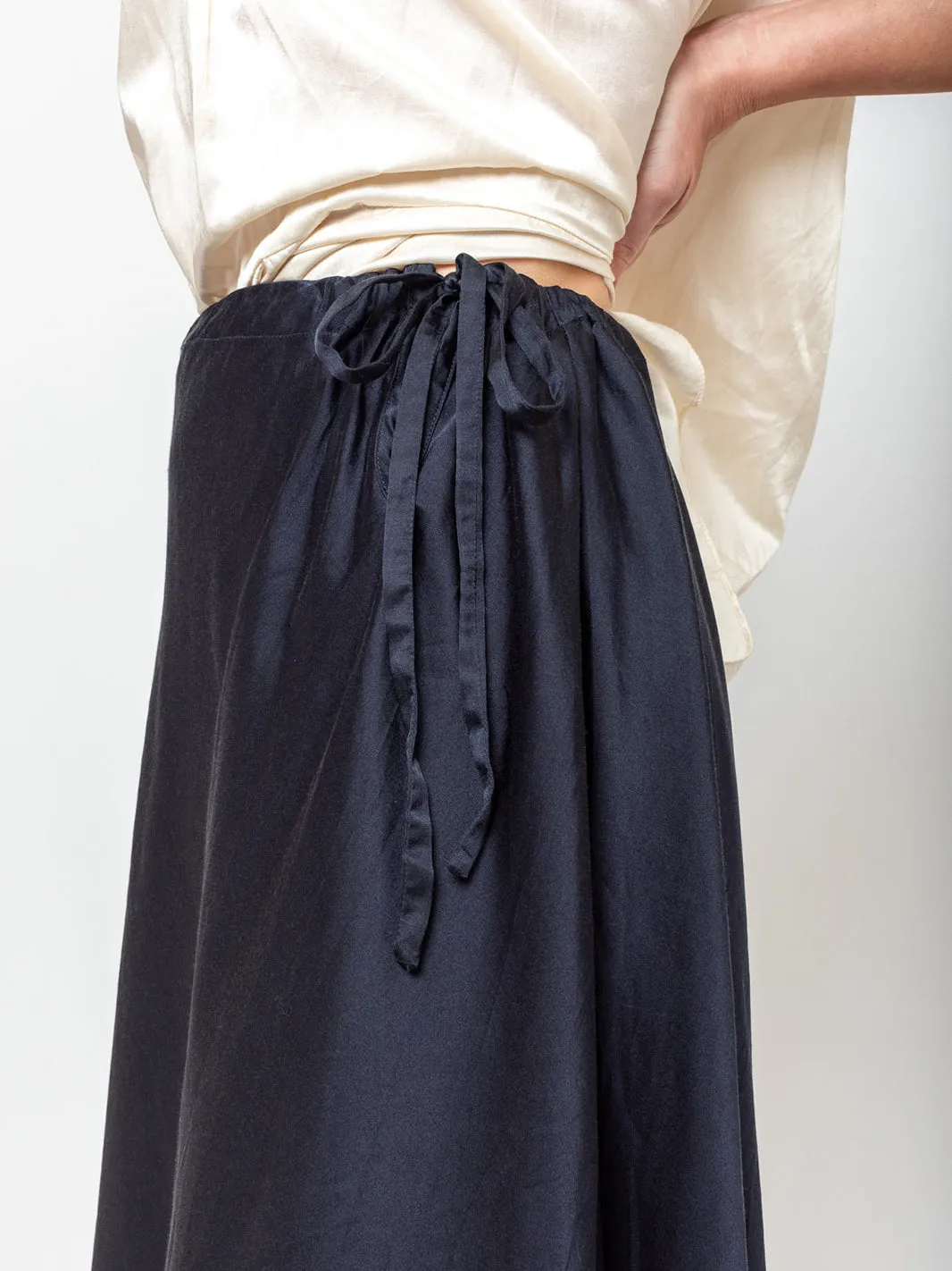 Bias Cut Skirt - Dark Navy