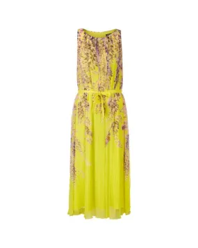 Fine Pleat Floral Print Dress