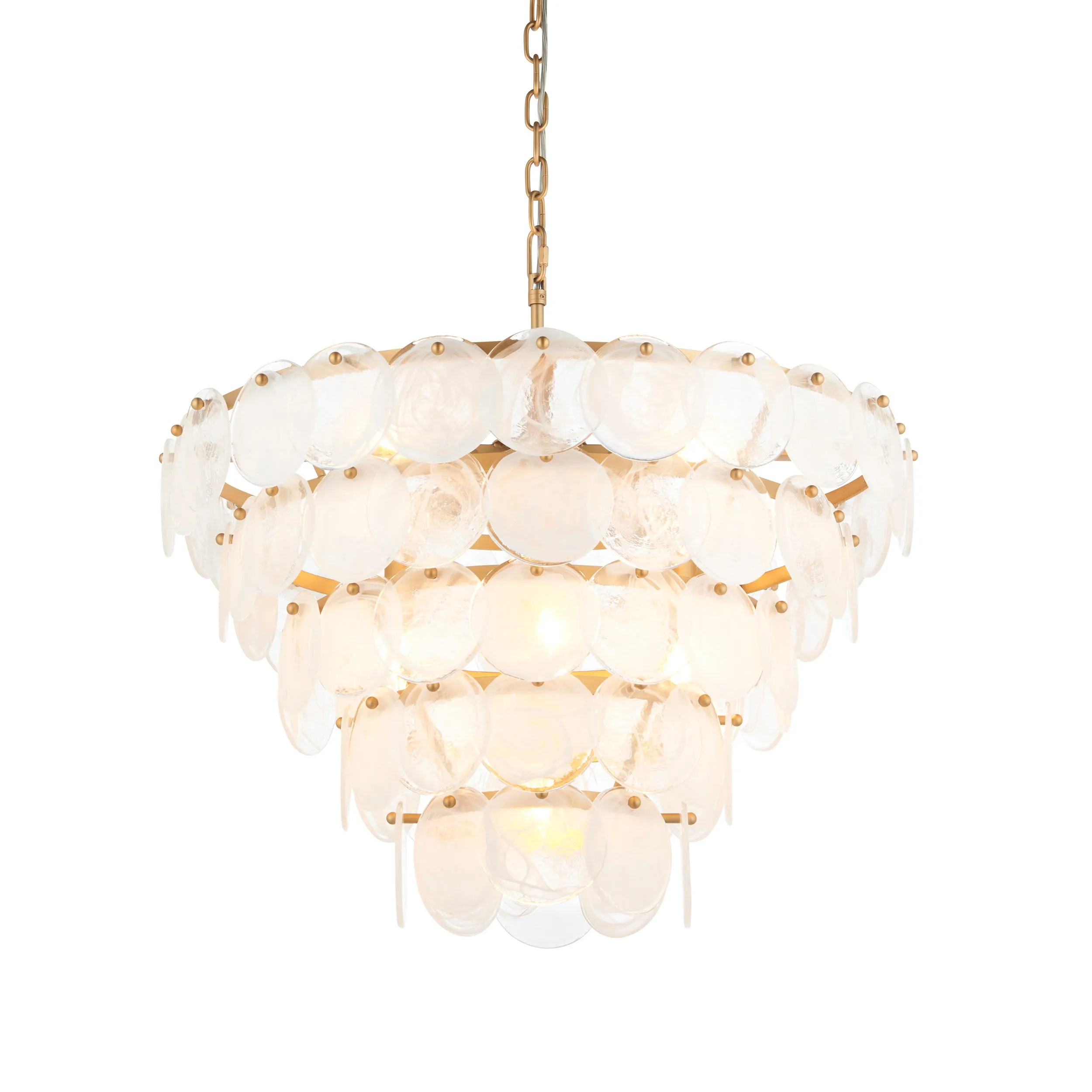 Glass Disc Chandelier 64 cm