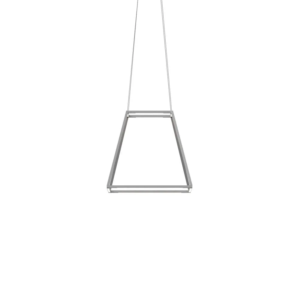 Koncept Inc Z-Bar Pendant Rise Small Square, Soft Warm, Silver, 18" x 18" x 17" ZBP-16-RS-SW-SIL-CNP
