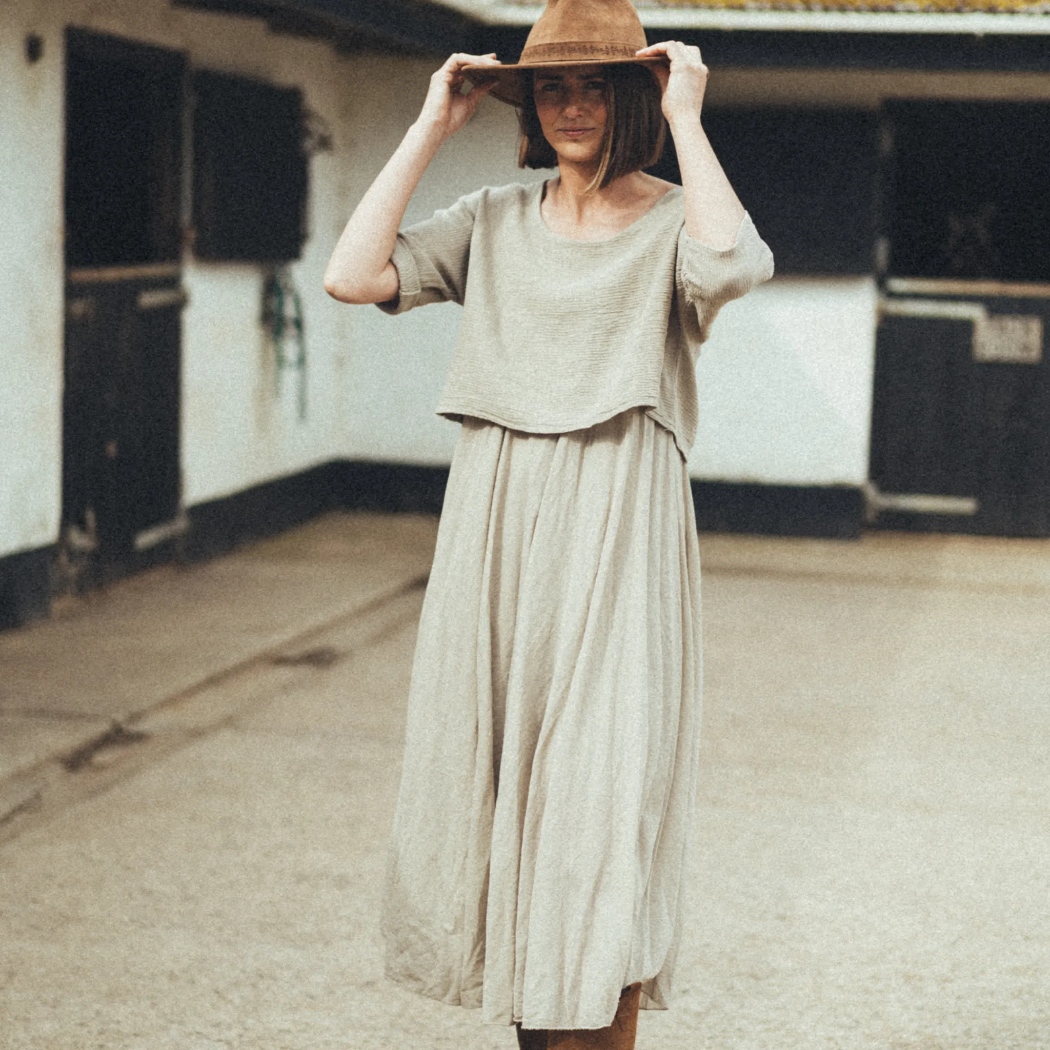 Layered Wheat Dress