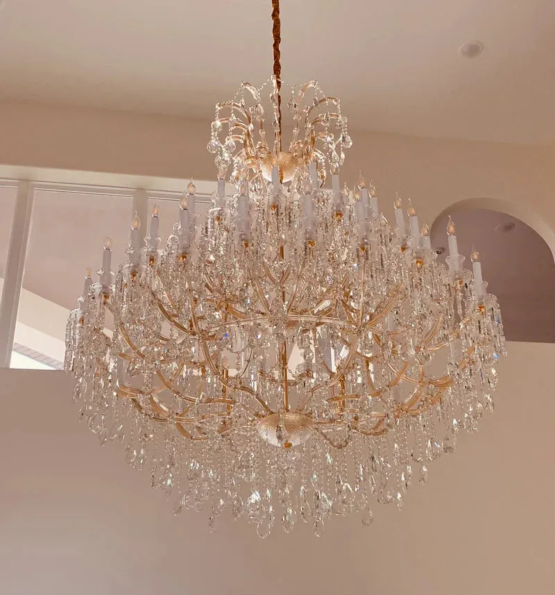 Rylight 66-Light Oversized Classic Candle Crystal Chandelier