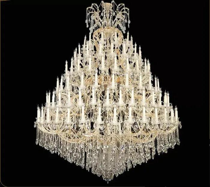 Rylight 66-Light Oversized Classic Candle Crystal Chandelier