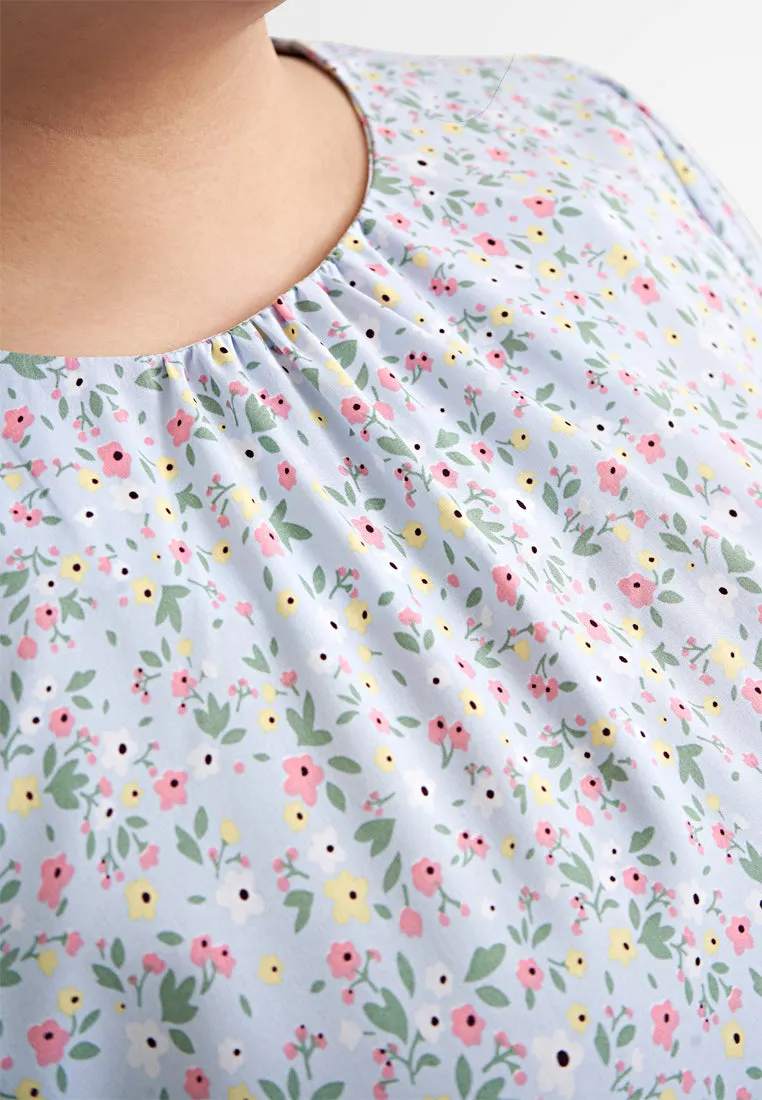 Sarah Puff Sleeve Smock Sleeve Blouse