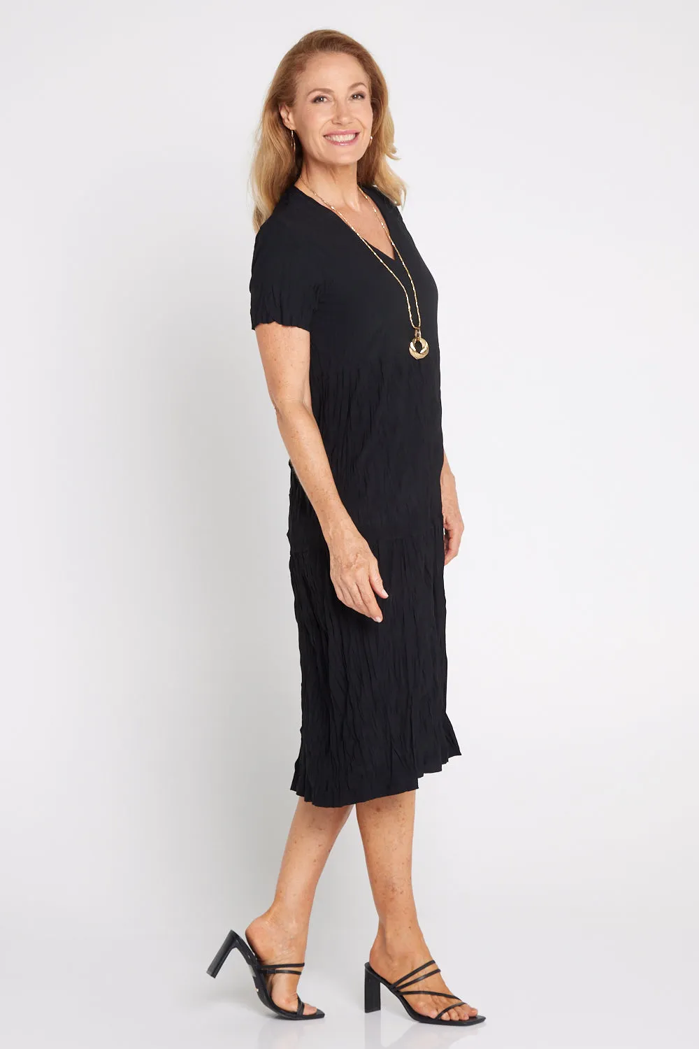 Stella Tiered Dress - Black